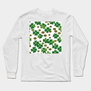 Scattered Clover 3 (MD23Pat006) Long Sleeve T-Shirt